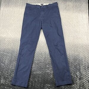 J. Crew Men's Straight Fit Flex Chino Pant Cotton H3186 Blue Size W34 L32 tag34"